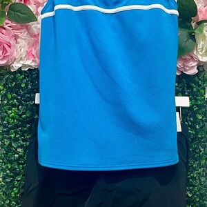 Lands' End Blue and White Swimsuit 2pc. Brand New/Tags